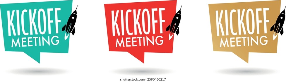 Kickoff meeting on speech bubble