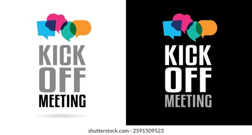 Kickoff meeting on speech bubble