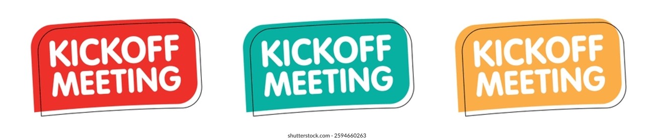 Kickoff meeting on speech bubble