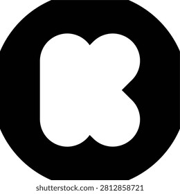Kickstarter black outline circle social media icon vector
