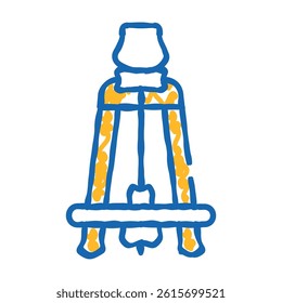 kick-wheel pottery equipment doodle icon sketch vector. kick-wheel pottery equipment sign. isolated symbol illustration