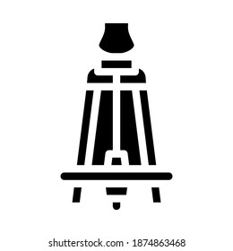 kick-wheel pottery equipment glyph icon vector. kick-wheel pottery equipment sign. isolated contour symbol black illustration