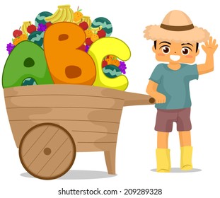 Kid ABC Fruit Cart