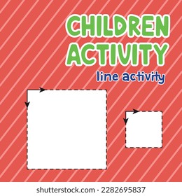 Kid Activity, Line Activity, Round, Square, Arrow, Kids, Education 