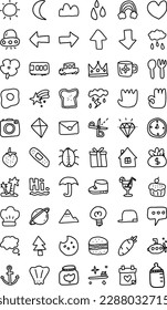 Kid and adventures icon set