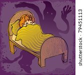 kid afraid in the dark, seeing ghosts