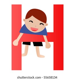 kid and alphabet