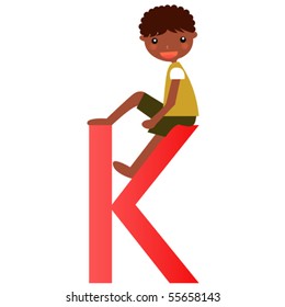 kid and alphabet