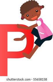 kid and alphabet