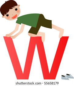 kid and alphabet