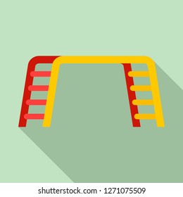 Kid amusement bar icon. Flat illustration of kid amusement bar vector icon for web design