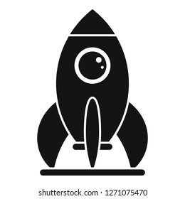Kid amusement rocket icon. Simple illustration of kid amusement rocket vector icon for web design isolated on white background