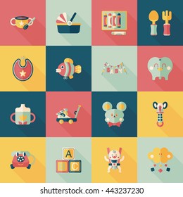 Kid and baby icons set
