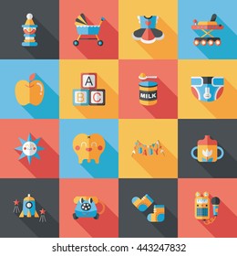 Kid and baby icons set