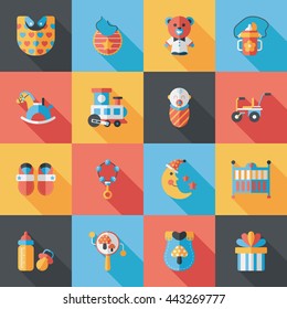 Kid and baby icons set