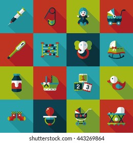 Kid and baby icons set