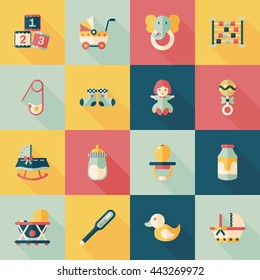 Kid and baby icons set