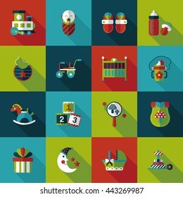 Kid and baby icons set