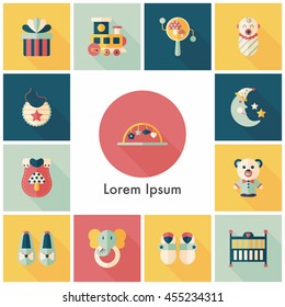 Kid and baby icons set
