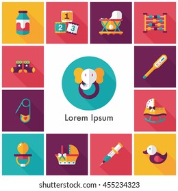 Kid and baby icons set