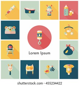 Kid and baby icons set