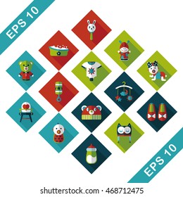 Kid and baby icons set