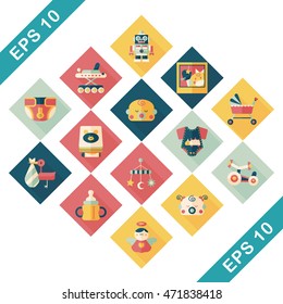 Kid and baby icons set