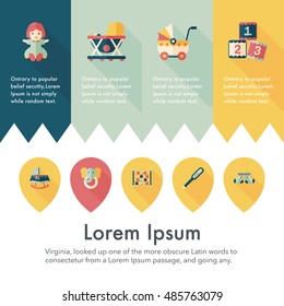 Kid and baby icons set