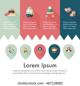 Kid and baby icons set