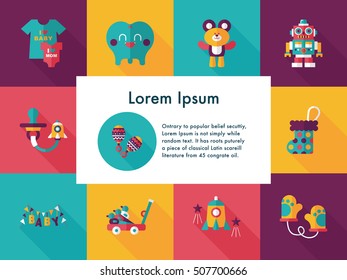 Kid and baby icons set