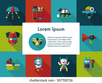 Kid and baby icons set