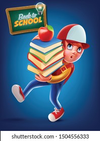 kid back to school illustration