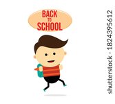 kid back to school vector illustration