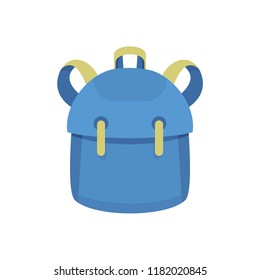 Kid backpack icon. Flat illustration of kid backpack vector icon for web design