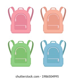 kid backpack icon isolated on white background