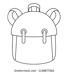 Kid backpack icon. Outline kid backpack vector icon for web design isolated on white background