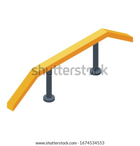 Kid balance bar icon. Isometric of kid balance bar vector icon for web design isolated on white background