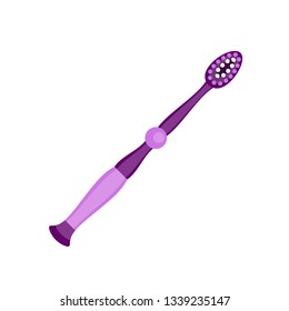 Kid ball toothbrush icon. Flat illustration of kid ball toothbrush vector icon for web design
