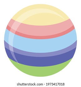 Kid ball toy icon. Isometric of kid ball toy vector icon for web design isolated on white background