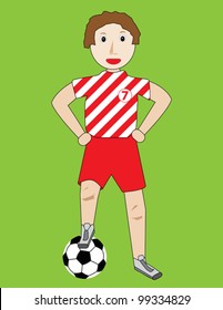 kid with ball vector illustration