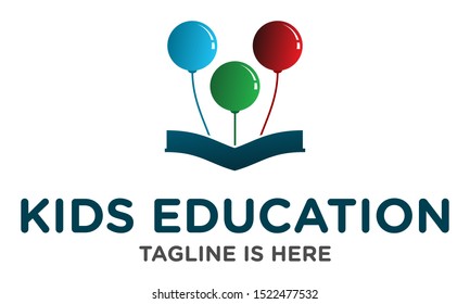 Kid & Balloon Logo Template Design Vector, Emblem, Design Concept, Creative Symbol, Icon