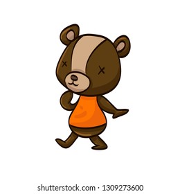 kid bear cartoon colorful funny animal