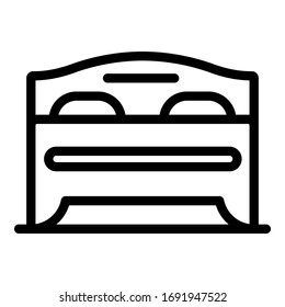 Kid bedroom icon. Outline kid bedroom vector icon for web design isolated on white background