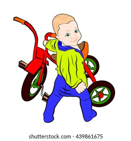 The kid with a bike