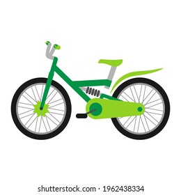 Kid bike in a flat style. Vector illustration.