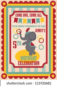 kid birthday invitation card design. vector illustration