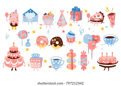 Kid Birthday Party Sweets And Attributes
