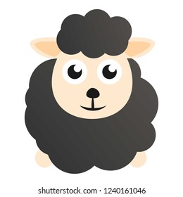 Kid black sheep icon. Cartoon of kid black sheep vector icon for web design isolated on white background