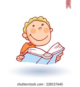  Kid book, vector illustration.