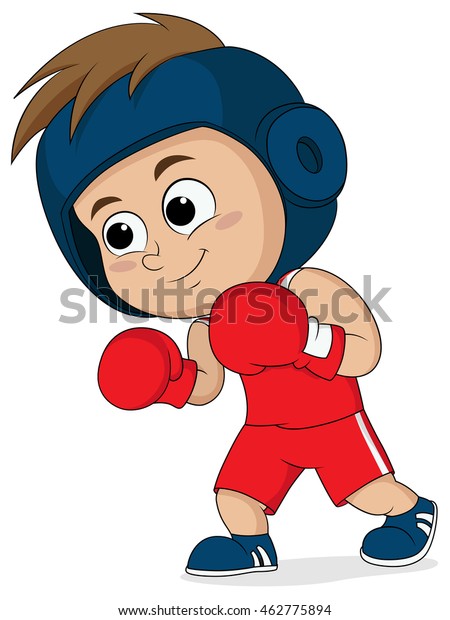 Kid Boxingvector Illustration Stock Vector (royalty Free) 462775894 